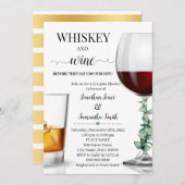 ウイスキーとワインを飲んでからブライダルシャワーのグリーンを楽しむ 招待状 (正面/裏面)