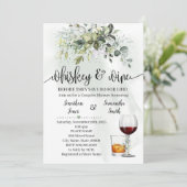 ウイスキーとワインカップルがユーカリをシャワー 招待状 (スタンド正面)