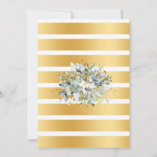 ウイスキーとワインカップルがユーカリをシャワー 招待状 (裏面)