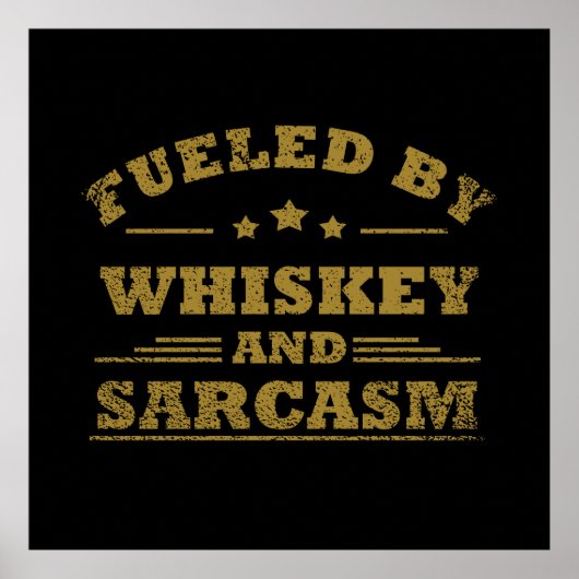 ウイスキーと皮肉で煽られる ポスター (正面)