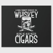 ウイスキーと葉巻が大好きな人 ラッピングペーパー (フラット)