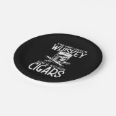 ウイスキーと葉巻が好きな男 ペーパープレート (アングル)