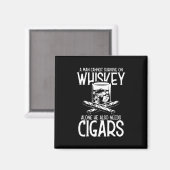 ウイスキーと葉巻が好きな男 マグネット (正面/裏面)