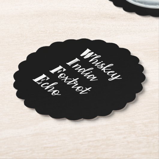 ウイスキーのインドFoxtrotエコー ペーパーコースター (アングル)