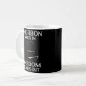 ウイスキーのウィスキー来をバーボンが知恵を出す コーヒーマグカップ (正面左)