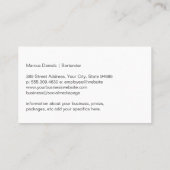 ウイスキーのエッチングスタイルグラス | カクテルバー 名刺 (裏面)