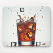 ウイスキーのキューブの飛び散り マウスパッド (正面)