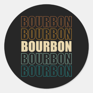 ウイスキーのバーボンを飲む ラウンドシール