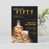 ウイスキーのバーボンマガジンカバー誕生日パーティー 招待状 (スタンド正面)