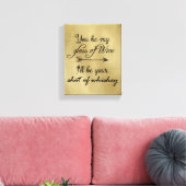 ウイスキーのワインショット1杯 キャンバスプリント (インサイチュ (リビング))