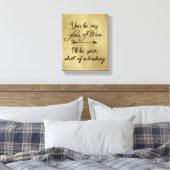 ウイスキーのワインショット1杯 キャンバスプリント (インサイチュ (寝室))