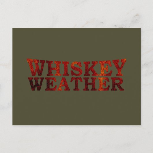 ウイスキーの天気おもしろいアルコールことわざギフト シーズンポストカード (正面)