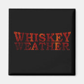 ウイスキーの天気おもしろいアルコールことわざギフト マグネット (正面)