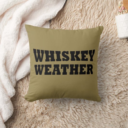 ウイスキーの天気おもしろい飲用ことわざ クッション (ブランケット)
