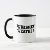 ウイスキーの天気おもしろい飲用ことわざ マグカップ (左)