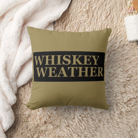 ウイスキーの天気おもしろい飲用引用文 クッション (ブランケット)