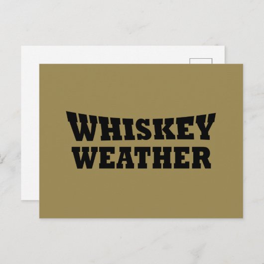 ウイスキーの天気おもしろい飲用引用文 シーズンポストカード (正面/裏面)