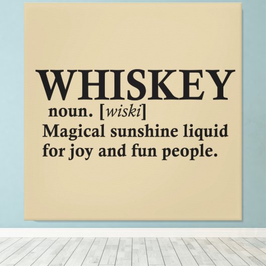 ウイスキーの定義おもしろい引用文 キャンバスプリント (インサイチュ (ウッドフロア))