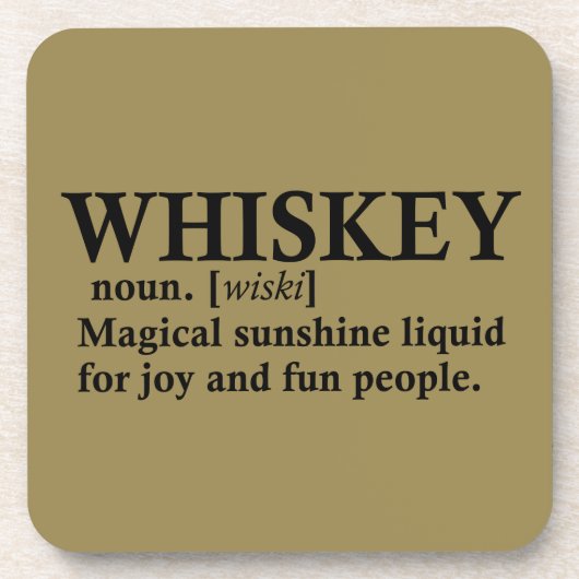 ウイスキーの定義おもしろい引用文 コースター (正面)