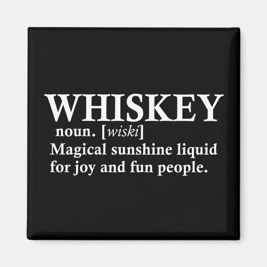 ウイスキーの定義おもしろい引用文 マグネット (正面)
