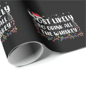 ウイスキーの家族全員を飲む可能性が最も高いクリスマス ラッピングペーパー (ロールコーナー)