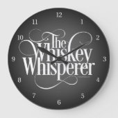 ウイスキーの泡立て ラージ壁時計 (正面)