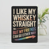 ウイスキーはストレートが好きだが、友人のLGBTQ 招待状 (スタンド正面)