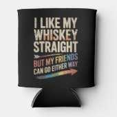 ウイスキーはストレートが好きだが、友人のLGBTQ 缶クーラー (正面)