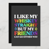ウイスキーはストレートが好きだが、友達のLGBTQ シーズンカード (正面/裏面)