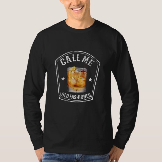 ウイスキーは僕を老ファッションドく Tシャツ (正面)
