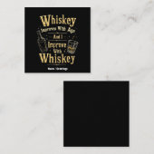 ウイスキーは年をとると上達、ウイスキーは上達 スクエア名刺 (正面/裏面)