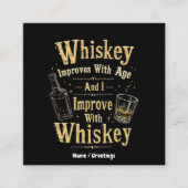 ウイスキーは年をとると上達、ウイスキーは上達 スクエア名刺 (正面)