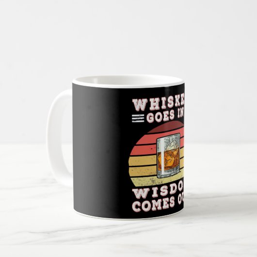 ウイスキーは知恵来が出る コーヒーマグカップ (正面左)