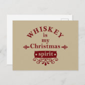 ウイスキーは私のクリスマス気分だ シーズンポストカード (正面/裏面)