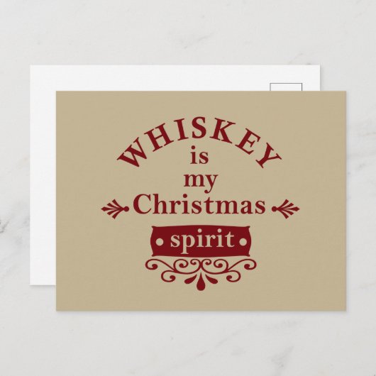 ウイスキーは私のクリスマス気分だ シーズンポストカード (正面/裏面)