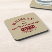 ウイスキーは私のクリスマス精神だ コースター (左側)