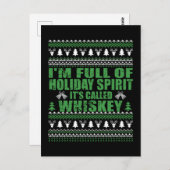 ウイスキーは私の気難しいおもしろいクリスマスセーターだ ポストカード (正面/裏面)