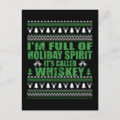 ウイスキーは私の気難しいおもしろいクリスマスセーターだ ポストカード (正面)