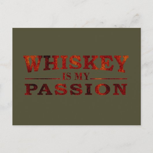 ウイスキーは私の熱おもしろい酒ことわざ シーズンポストカード (正面)