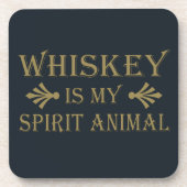 ウイスキーは私の精神動物だ コースター (正面)