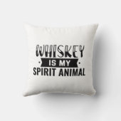 ウイスキーは私の霊性動物だ クッション (裏面)
