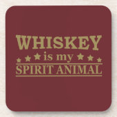 ウイスキーは私の霊性動物 コースター (正面)
