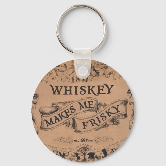 ウイスキーは私を疲れさせる キーホルダー (正面)
