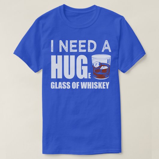 ウイスキーを1杯飲む Tシャツ (デザイン正面)