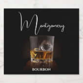 ウイスキーカスタムロックグラス リキュールボトルラベル (シングルラベル)