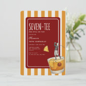 ウイスキーゴルフをテーマにした70歳の誕生日 招待状 (スタンド正面)