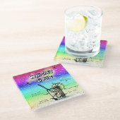 ウイスキーサワーの飲み物のレシピ ガラスコースター (アングル)