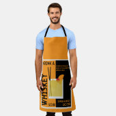 ウイスキーサワーカクテルナプキン エプロン (着用した状態)