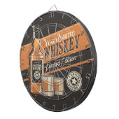 ウイスキーパーソナライズされたリカーボトルウェスタンバー  ダーツボード (正面右)