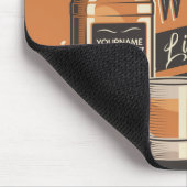 ウイスキーパーソナライズされたリカーボトルウェスタンバー  マウスパッド (コーナー)